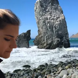 Eva Elfie in 'Team Skeet' Gorgeous at the Beach (Thumbnail 1)