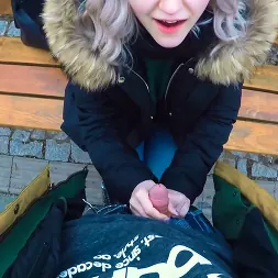 Eva Elfie in 'Team Skeet' I Gave A Fan Blowjob In Public (Thumbnail 36)
