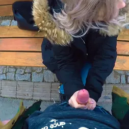 Eva Elfie in 'Team Skeet' I Gave A Fan Blowjob In Public (Thumbnail 40)
